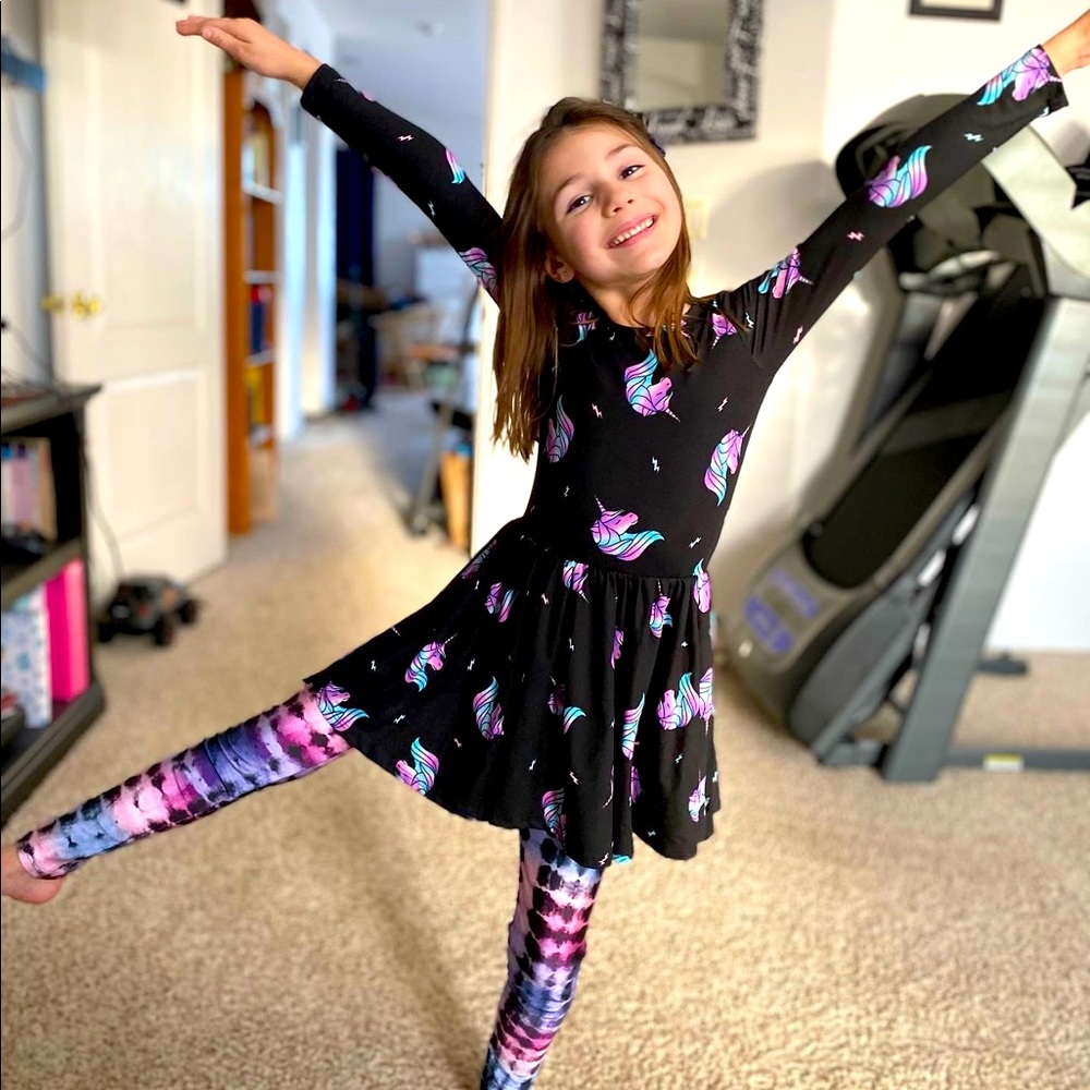 Ombré rainbow unicorn dress